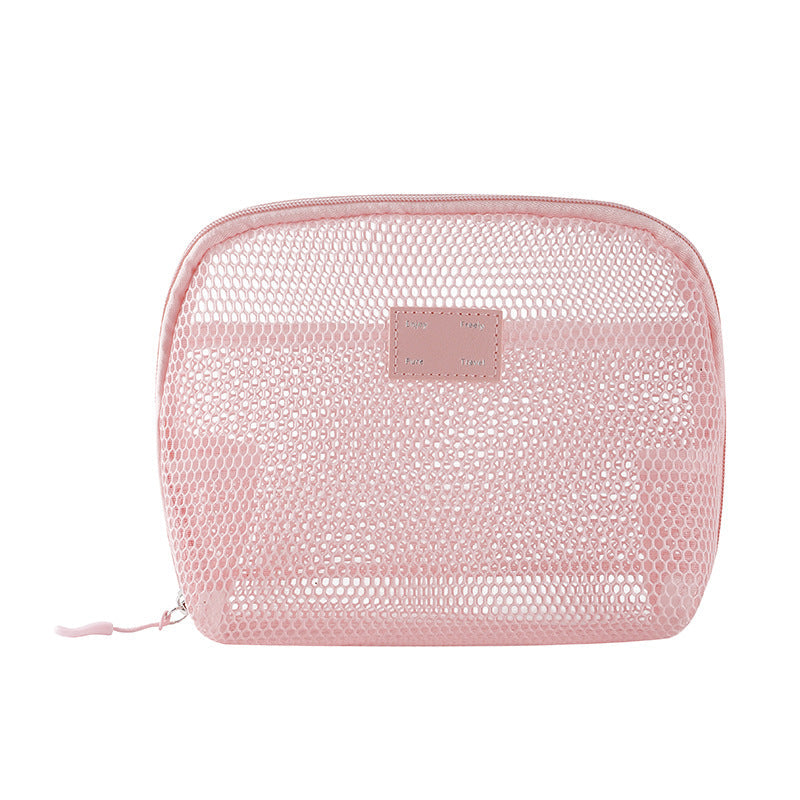Solid Color Mesh Mini Make Up Bags