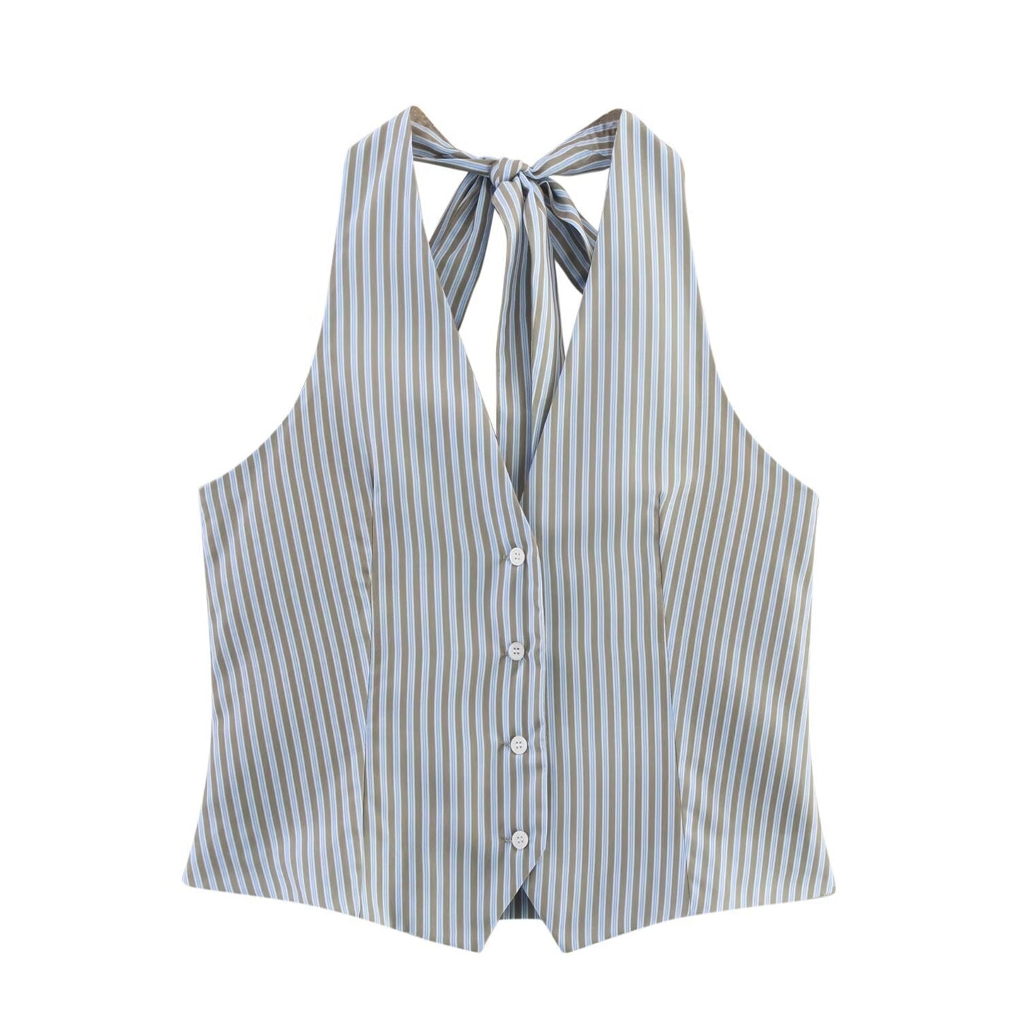 Striped Halter Vest Top Loose Pants Sets