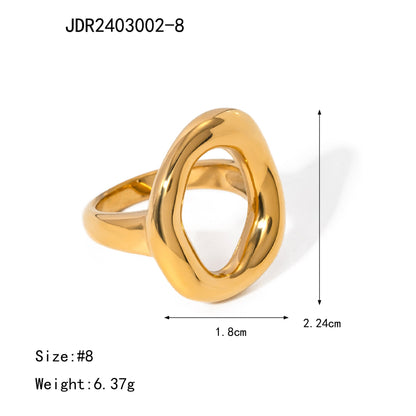 Hellow Out SIimple Geometric Ring