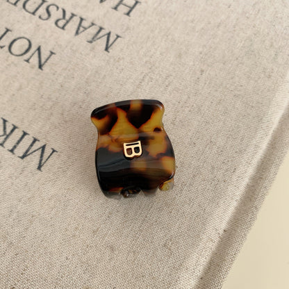 Simple Letter Acetate Hair Claw Clip