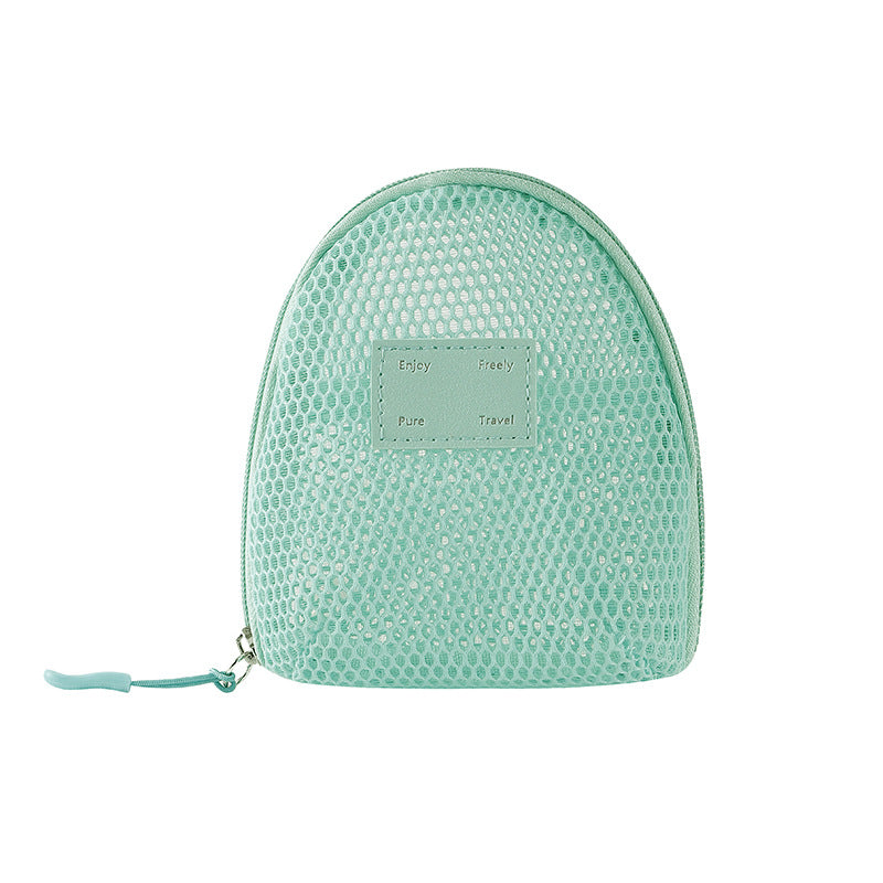 Solid Color Mesh Mini Make Up Bags