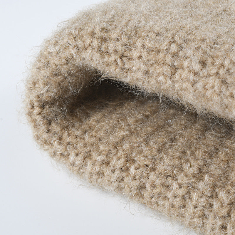 Winter Thicken Cuff Knit Wool Beanie