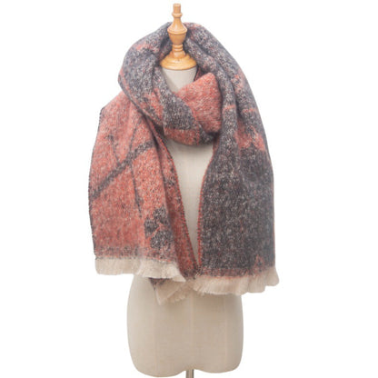 Contrasct Color Floral Print Scarves