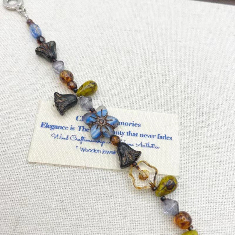 Vintage Irregular Flower Beaded Bracelet