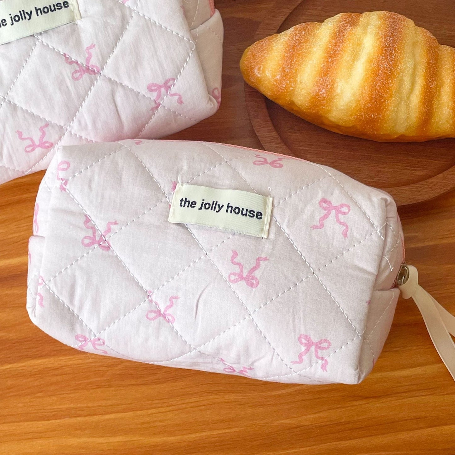 Pink Bow Large Capacity Sweet Make Up Bag