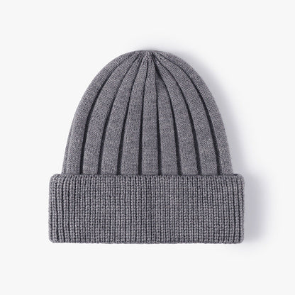 Simple Solid Color Thick Knit Beanie