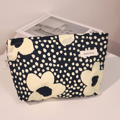 Colorful Floral Print Simple Cosmetic Bag
