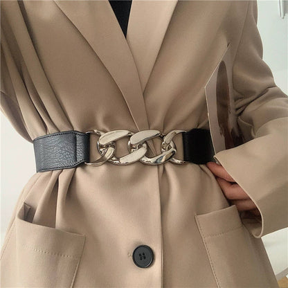 Stretchy Chain Splicing Simple Waist Belt