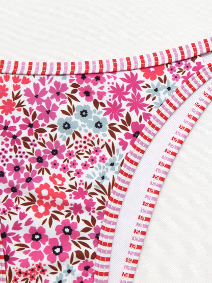 Trendy Floral Printed Bikini Swimwear