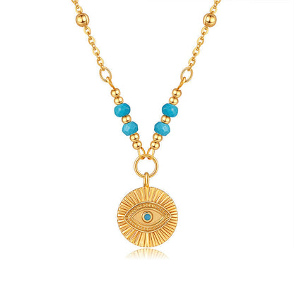 Vintage Eyes Turquoise Necklace