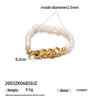 Retro Pearl Nest  Adjustable Open Ring