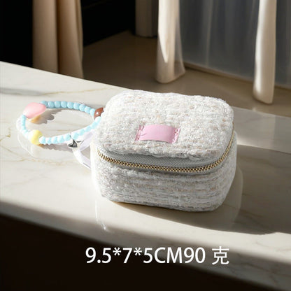 Sackcloth Travel Mini Jewelry Case With Pendant