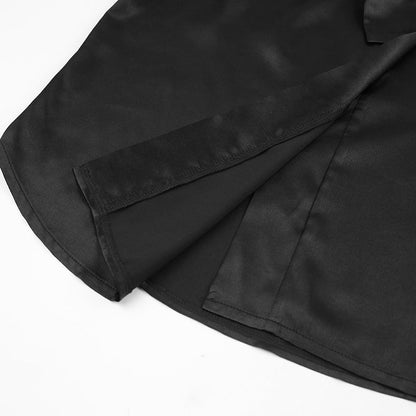 Feather Solid Color Casual Sleepwear Dress