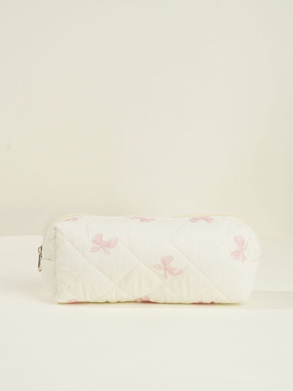 Butterfly Floral Print Puffer Make Up Bag