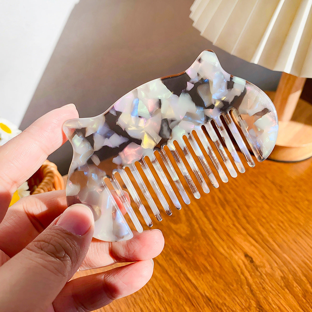 Cute Mini Cat Ear Acetate Hair Comb