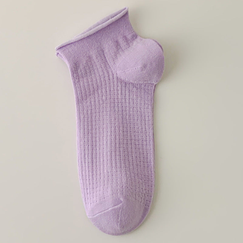 Simple Solid Color Low Ankle Socks