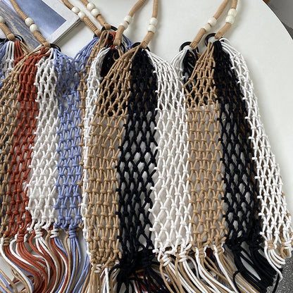 Handmade Shoulder Tassel Woven Bag
