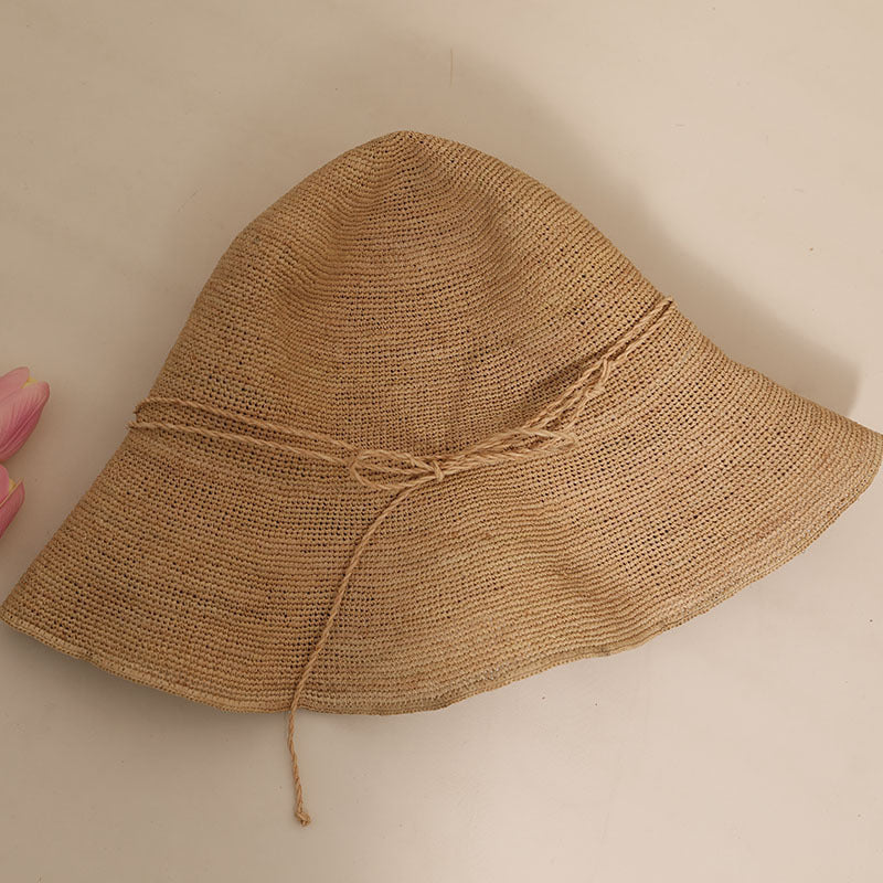 Casual Solid Color Handwoven Fisherman Hat