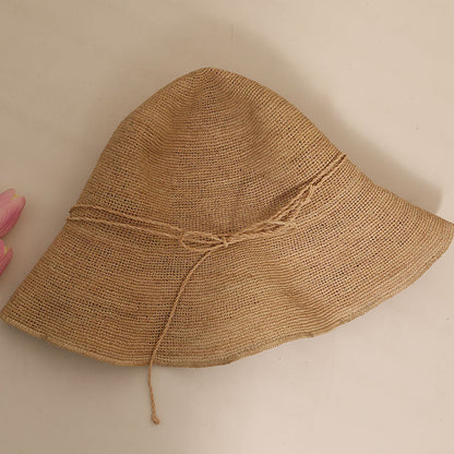 Casual Solid Color Handwoven Fisherman Hat