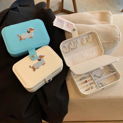 Cute Embroidered Large Capacity Jewelry Case