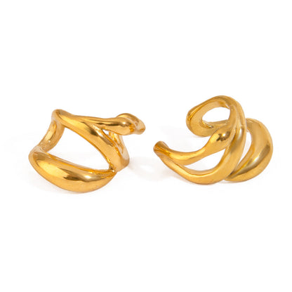 Cross Simple Elegant Clip Earrings