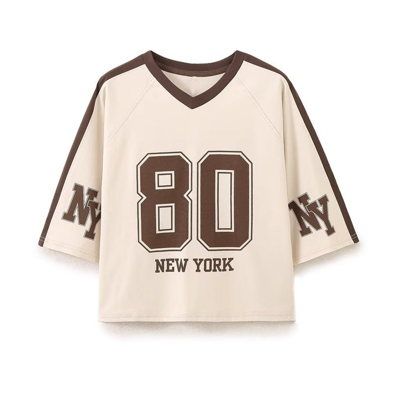 Trendy Short Sleeve Letter Printed T-Shirt