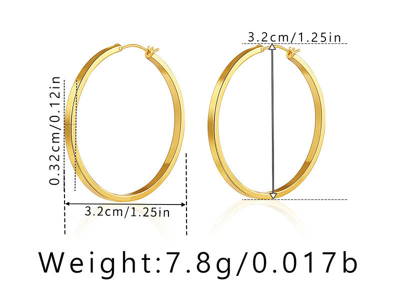 Simple Cool Circle Endless Hoop Earrings