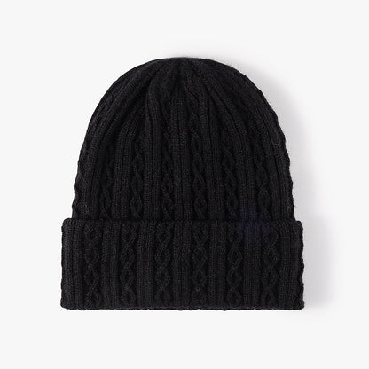 Solid Color Twist Snug Knit Beanie