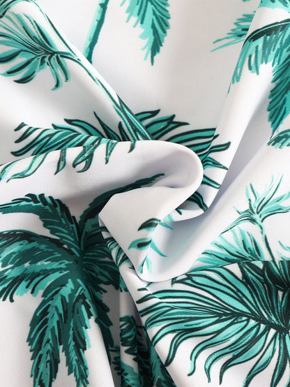 Sexy Floral Ptrint One-Piece Sporty Swimsuit