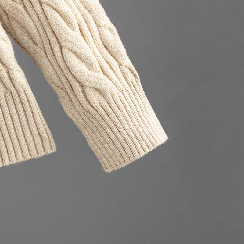 2+ Loose Twist V-Neck Knit Sets