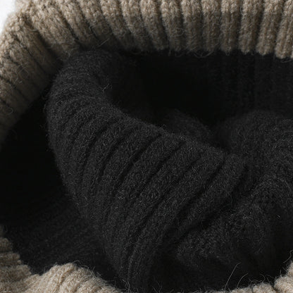 Contrast Color Simple Knit Beanie