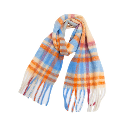 Coloful Plaid Tassel Scarves