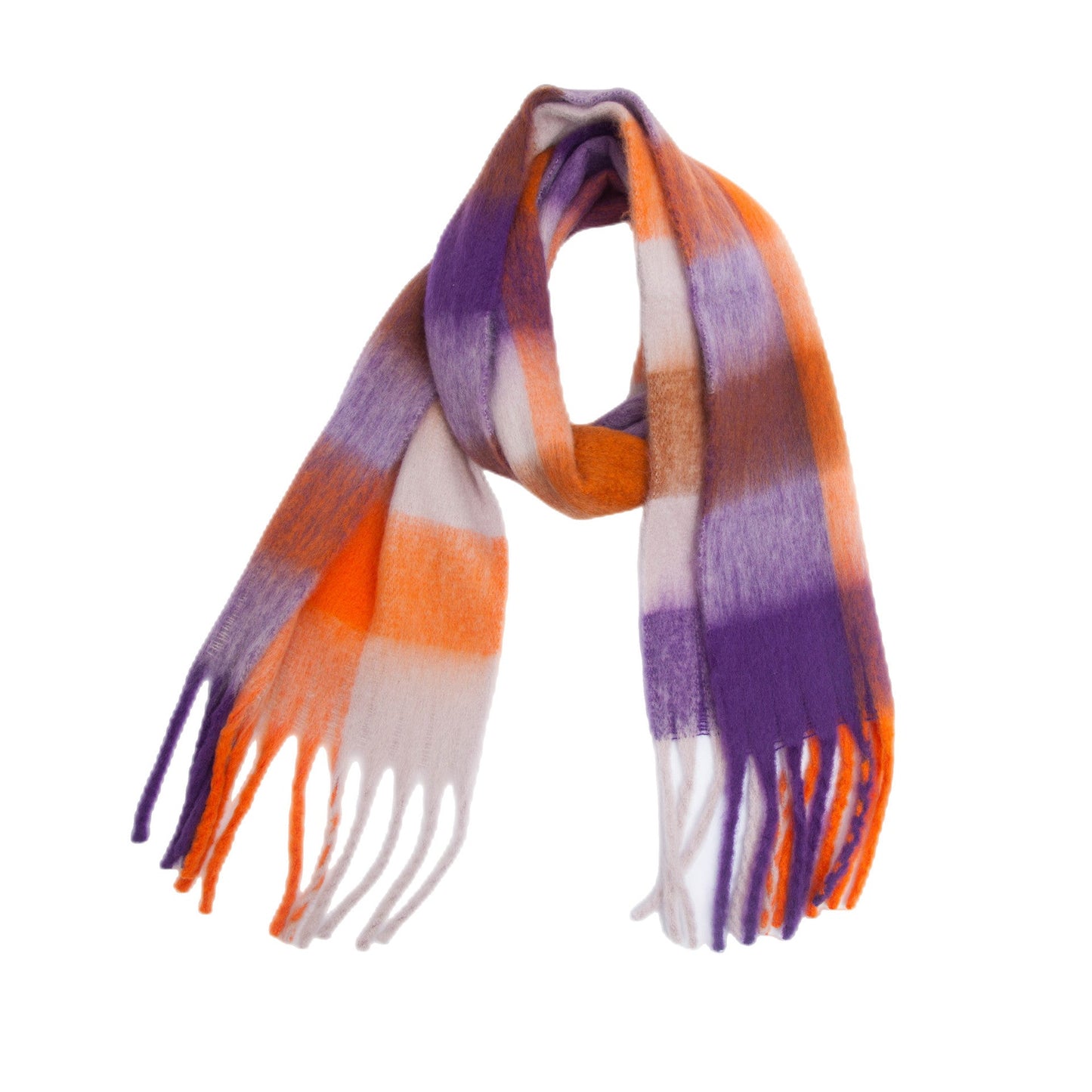 Coloful Plaid Tassel Scarves