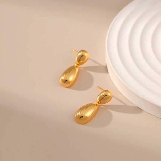 Simple Glossy Geometric Drops Earrings