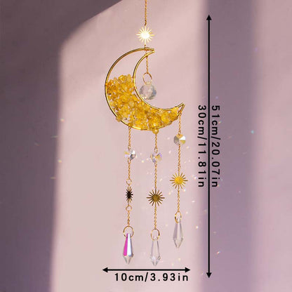 Moon Colorful Hanging Crystal Decoration