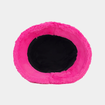 Winter American Flag Fuzzy Warm Bucket Hat