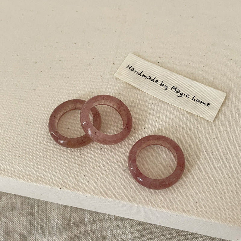 Simple Versatile Natural Crystal Rings