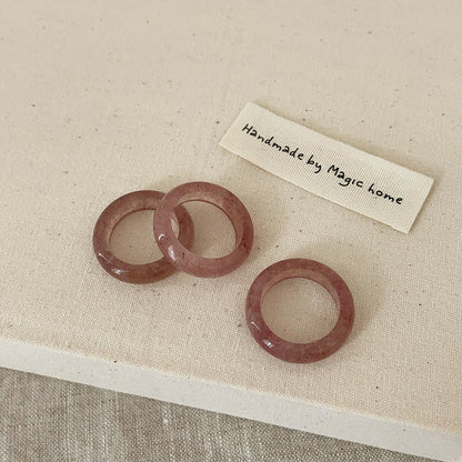 Simple Versatile Natural Crystal Rings