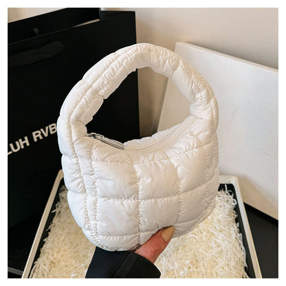 Solid Color Cloud Bag Cute Mini Handbag