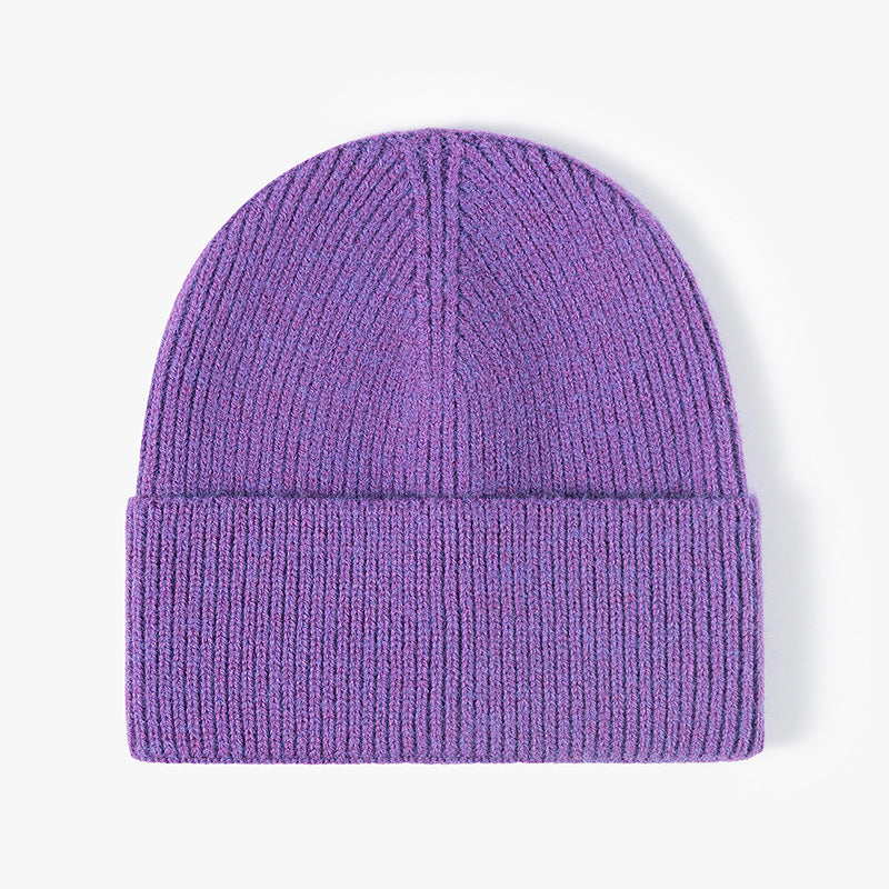 Solid Color Large Size Knit Beanie