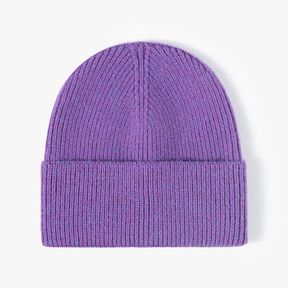 Solid Color Large Size Knit Beanie