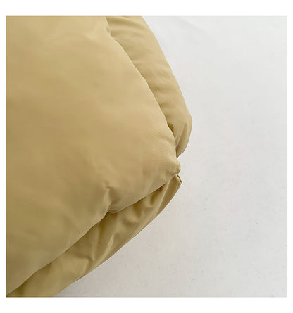 Simple Puffer Tote Bag Solid Color Soft Handbag