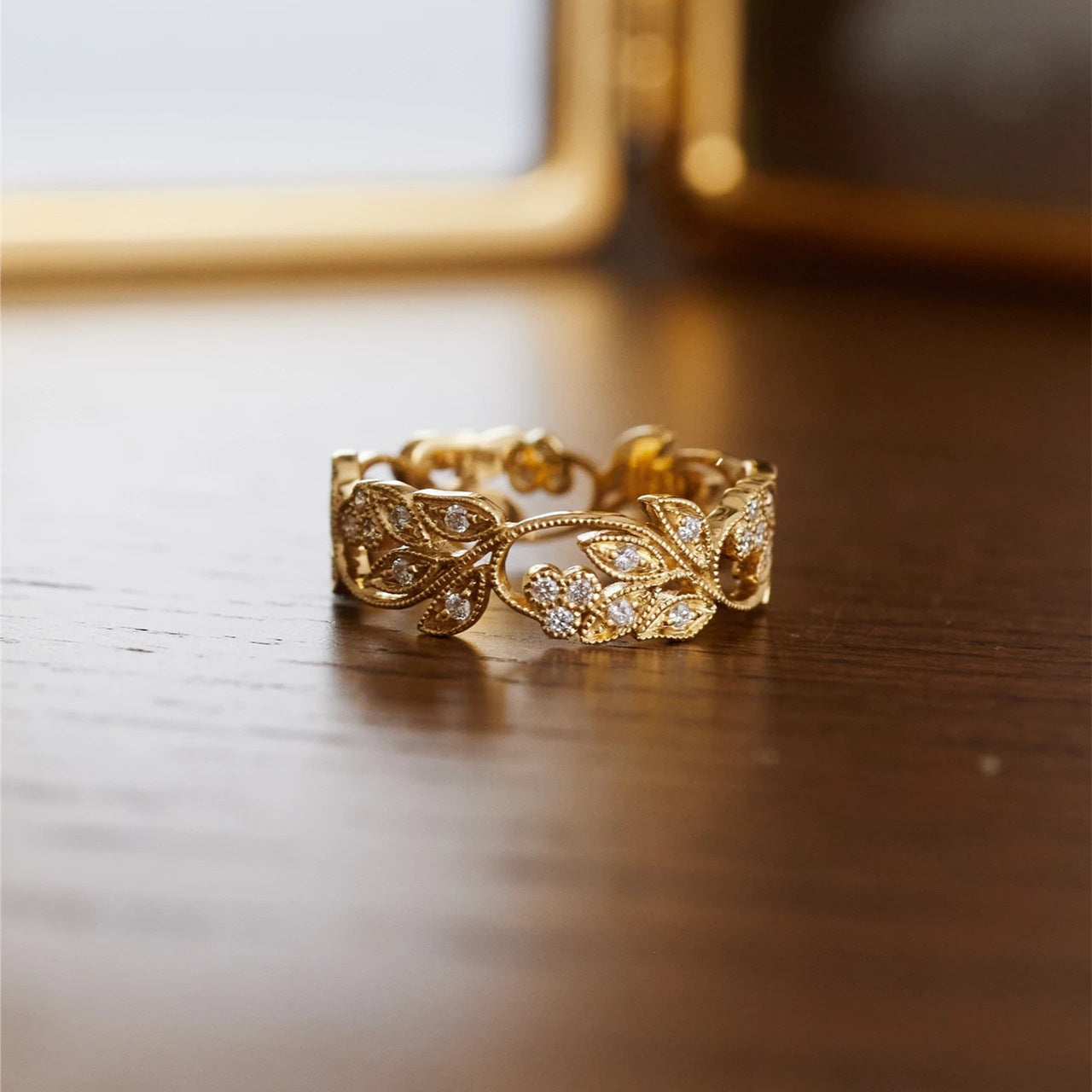 Vintage Rhinestone Lace Hollow Rings