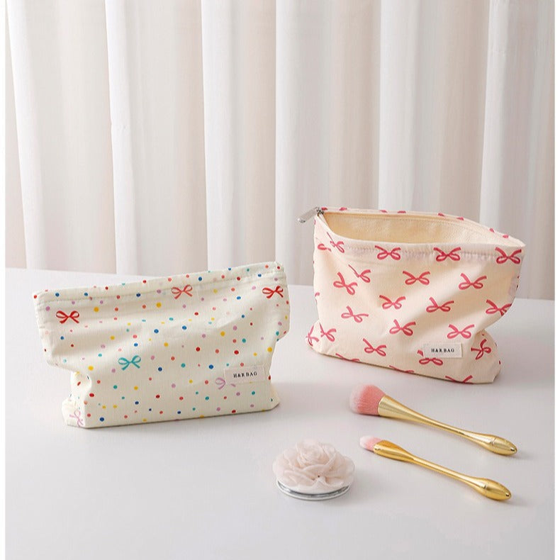 Minimalist Bow Print Portable Storage Pouch