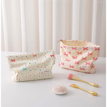 Minimalist Bow Print Portable Storage Pouch