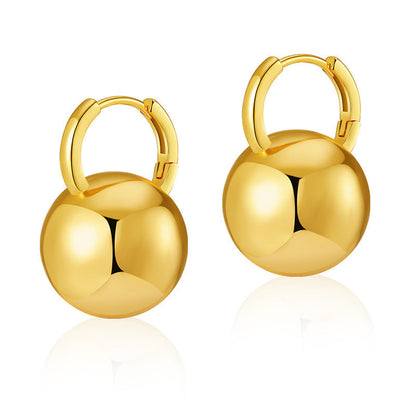 Simple Gold Ball Elegant Earrings