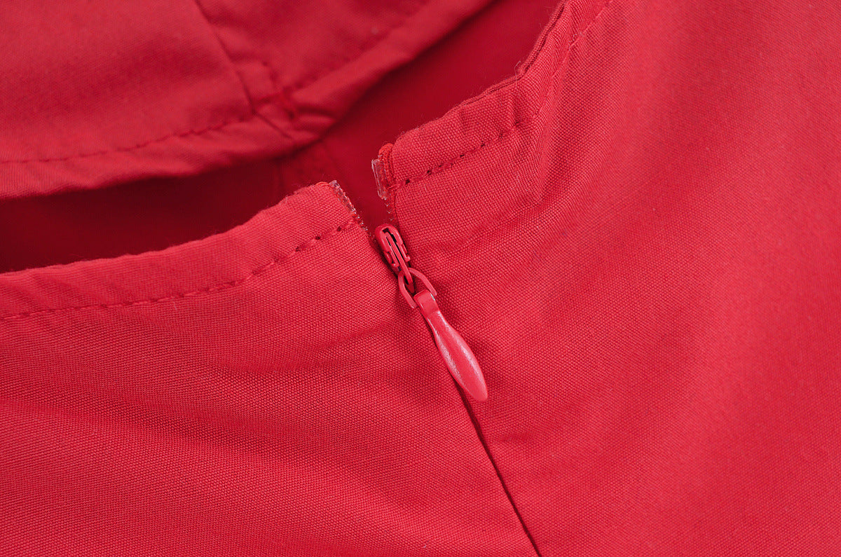 Slim Solid Color Spaghetti Midi Dresses