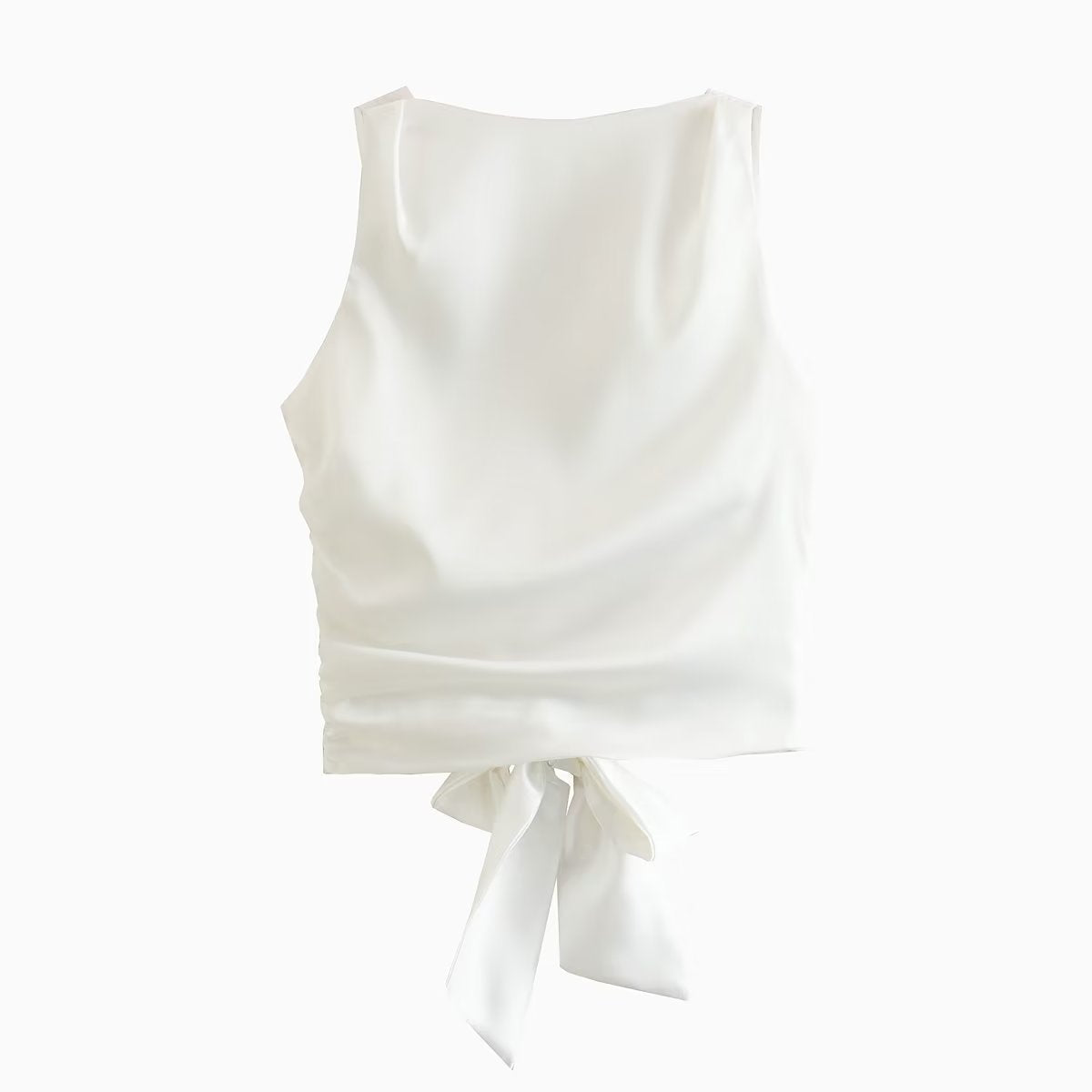 Sexy Backless Tie Back Cropped Top