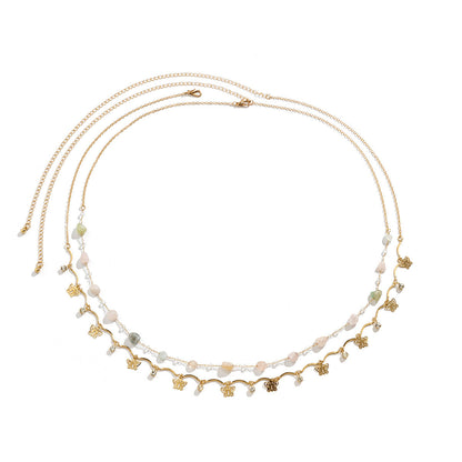 Butterfly Tassel Crystal Layered Waist Chain