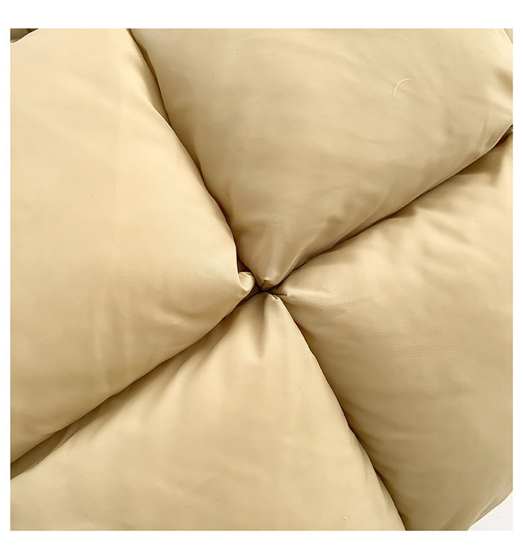 Simple Puffer Tote Bag Solid Color Soft Handbag